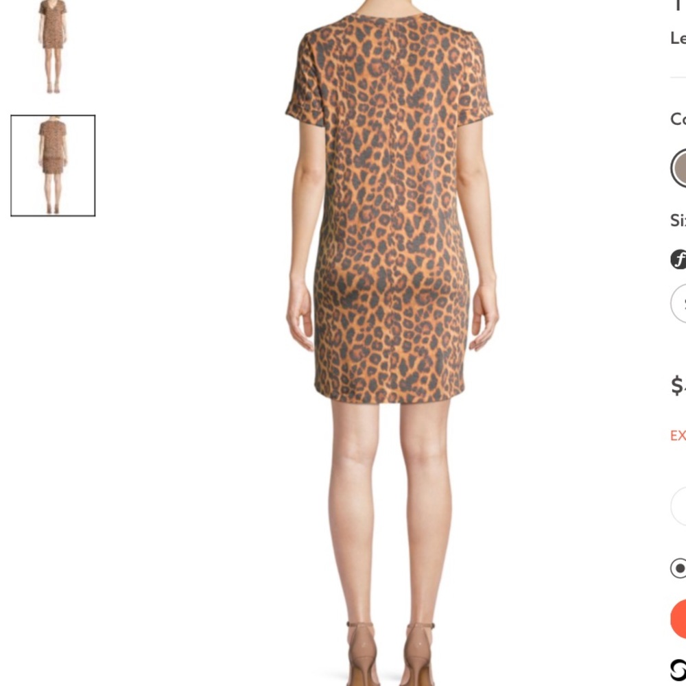 leopard print mini shift dress - Picture 2 of 4